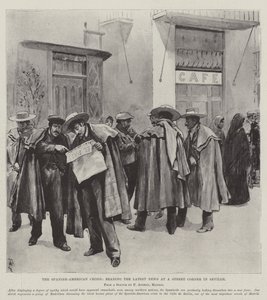 The Spanish-American Crisis, Reading the Latest News at a Street Corner in Seville